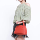 Leather Shell Bag Shoulder Bag High Top Handle Handbags Purse