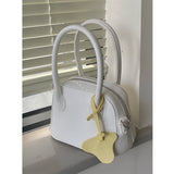 Lychee Pattern Women Top-handle Bags Solid PU Leather Female Shoulder Crossbody