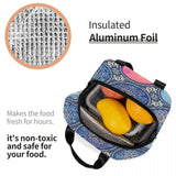Ethnic Lunch Bag Insulated Thermal Cooler Bento Lunch Box Tote Picnic Storage
