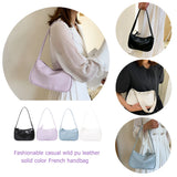 PU Leather Underarm Bag Totes Girls Casual Shoulder Women Handbags Pouch