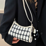 Plaid Messenger Bag Women Underarm Shoulder Clutch Purse Casual Tote Handbag