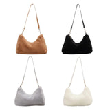Furry Underarm Bag Big Capacity Tote for Autumn and Winter