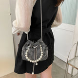 Rhinestone Crossbody Bag Messenger Bucket Bag Shoulder Bag Evening Bag