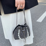 Rhinestone Crossbody Bag Messenger Bucket Bag Shoulder Bag Evening Bag
