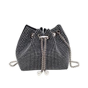 Rhinestone Crossbody Bag Messenger Bucket Bag Shoulder Bag Evening Bag