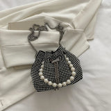 Rhinestone Crossbody Bag Messenger Bucket Bag Shoulder Bag Evening Bag