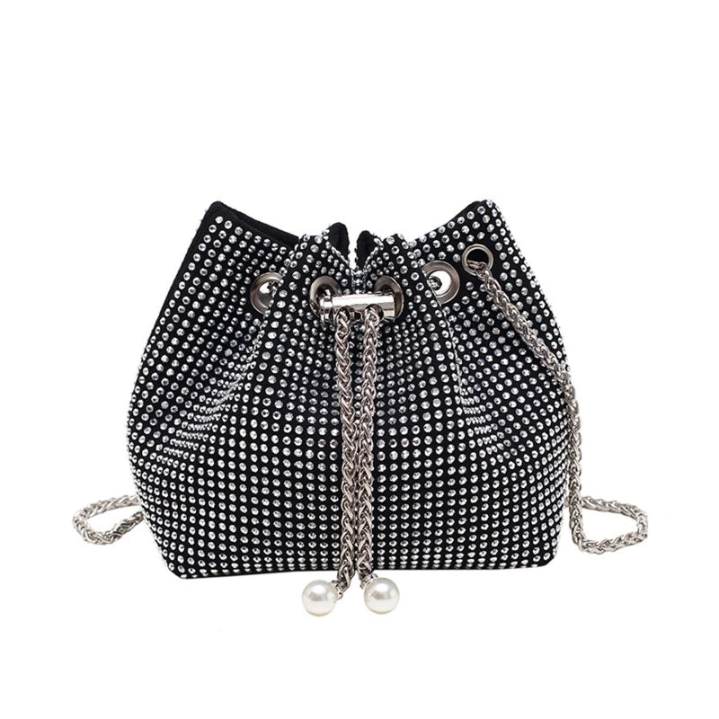 Rhinestone Crossbody Bag Messenger Bucket Bag Shoulder Bag Evening Bag