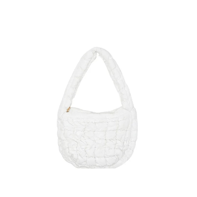 Pleated Cloud Bag Underarm Handbag for Girls Women