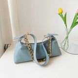 Solid Tote Bag Female PU Leather Crossbody Handbag Armpit bag
