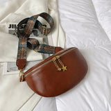 Stylish PU Leather Waist Bag for Women Chain Zipper Fanny Pack
