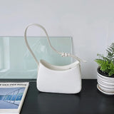 Solid Colour Shoulder Bags For Women PU Leather Hand Bag Ladies Purses And Handb