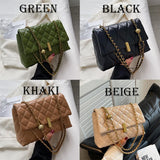 Stylish PU Leather Crossbody Bag Chain Shoulder Purse for Women