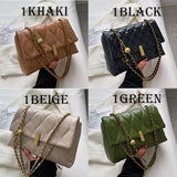 Stylish PU Leather Crossbody Bag Chain Shoulder Purse for Women