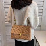 Stylish PU Leather Crossbody Bag Chain Shoulder Purse for Women