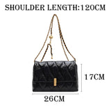 Stylish PU Leather Crossbody Bag Chain Shoulder Purse for Women