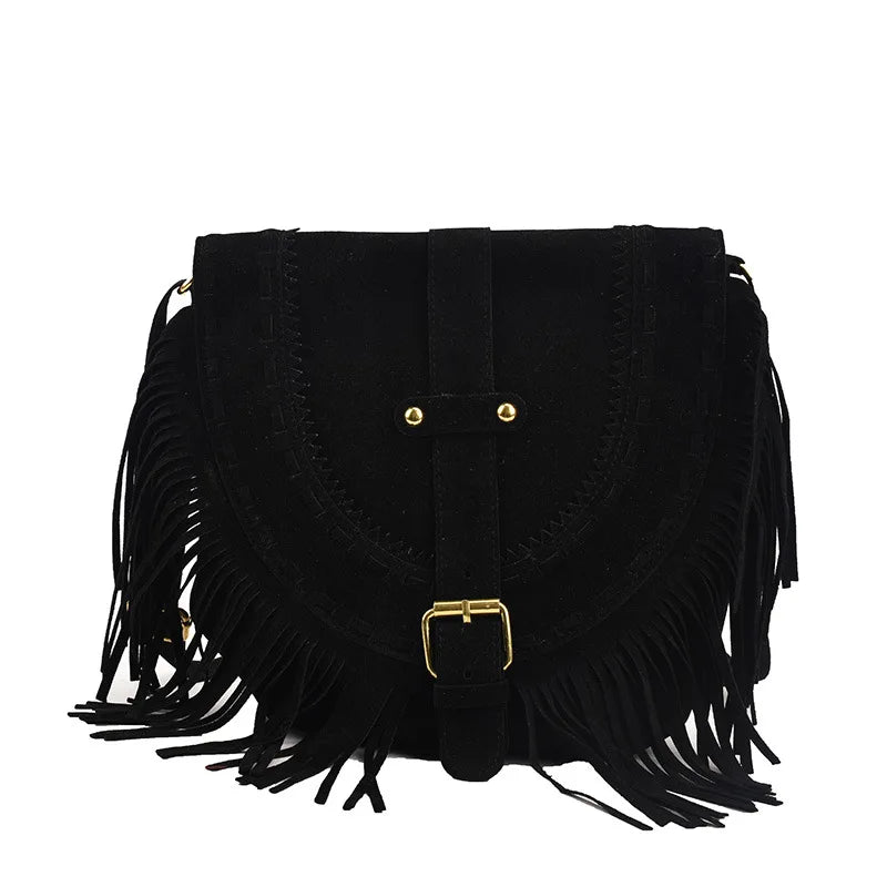 Temperament Shoulder Bag Women's Handbags Tassel Saddle Bag