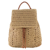 Summer Straw Bag Flap Top Handle Handbag Backpack