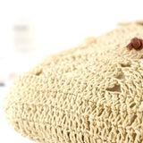 Summer Theme Party Straw Bag Flap Top Handle Handbag Backpack