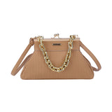 Women Chain Clutch Shoulder Bag Handbag Pleated Crossbody Bag