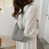 Rhinestone Shoulder Handbag for Wedding Party with Large Capacity