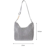 Rhinestone Shoulder Handbag for Wedding Party with Large Capacity