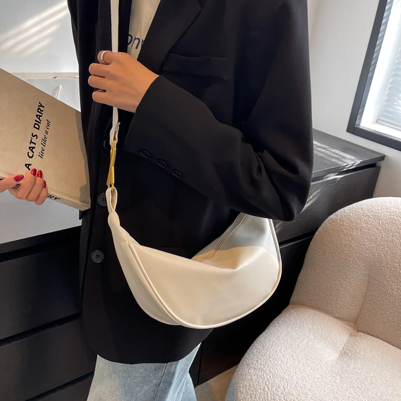 Women Shoulder Bags PU Leather Dumpling Crossbody Bag