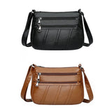 Women Soft PU Leather Crossbody Bag Large Capacity Tote Bags Pocket Shoulder Bag