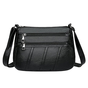 Women Soft PU Leather Crossbody Bag Large Capacity Tote Bags Pocket Shoulder Bag