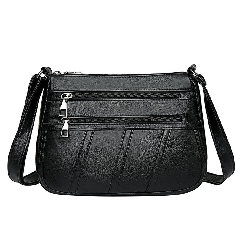 Women Soft PU Leather Crossbody Bag Large Capacity Tote Bags Pocket Shoulder Bag