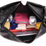 Women Soft PU Leather Crossbody Bag Large Capacity Tote Shoulder Bag