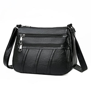 Women Soft PU Leather Crossbody Bag Large Capacity Tote Bags Pocket Shoulder Bag