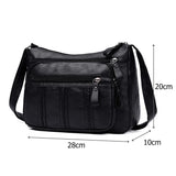 Women Soft PU Leather Crossbody Bag Large Capacity Tote Shoulder Bag