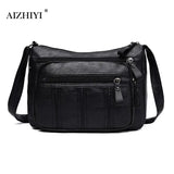 Women Soft PU Leather Crossbody Bag Large Capacity Tote Shoulder Bag