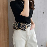 Women Waist Bag PU Leather Travel Fanny Pack with Waist Strap