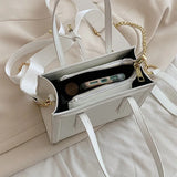 Women Nude Handbag PU Leather Small Totes Chain Shoulder Bags