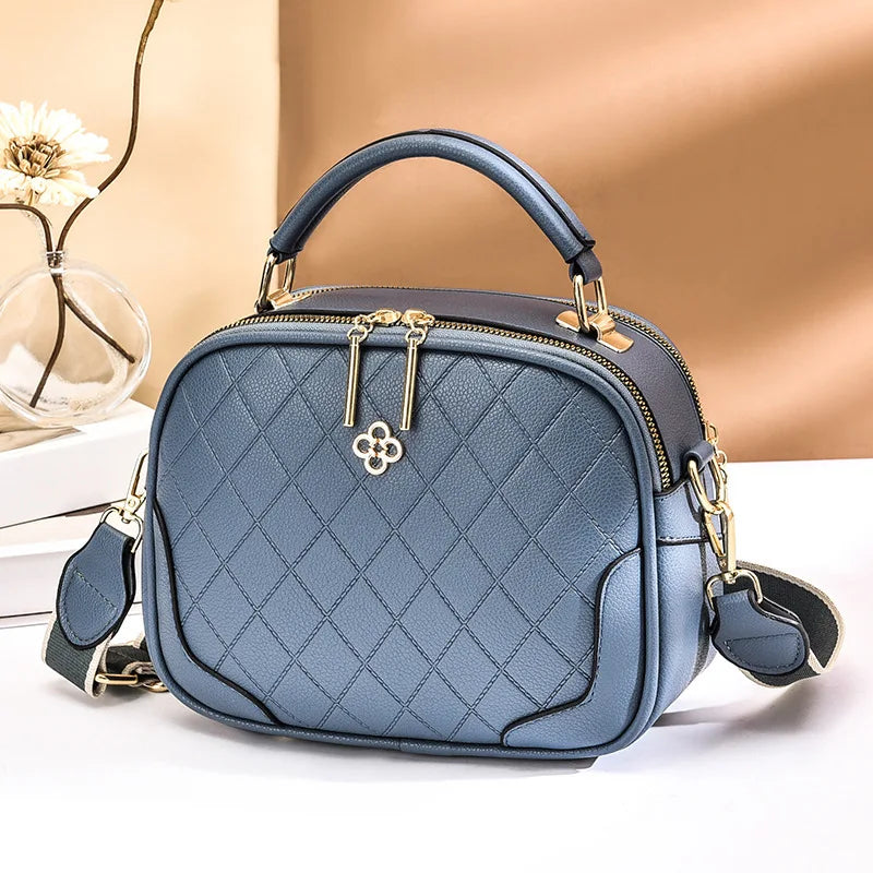 Autumn Plaid Small Square Shoulder Bag