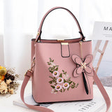 Retro One-Shoulder Messenger Bucket Bags