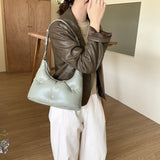 Women's Small Tote Clutch Handbag PU Leather Shoulder Bag
