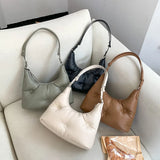 Women's Small Tote Clutch Handbag PU Leather Shoulder Bag
