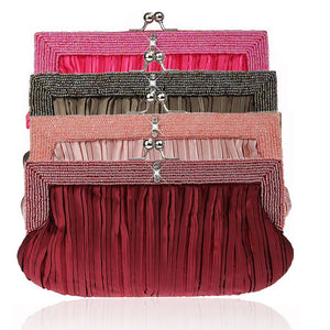 Long Evening Dress Bag Beaded Handbag Easy to Match Banquet Bag