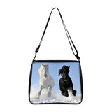 Elegant Horse Handbag Canvas Shoulder Bag Women Messenger Bag
