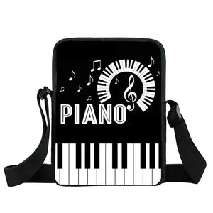 Elegant Piano Messenger Bag Women Handbags Guitar Print Shoulder Bag