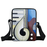 Elegant Piano Messenger Bag Women Handbags Guitar Print Shoulder Bag