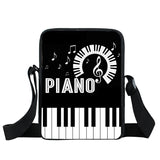 Elegant Piano Messenger Bag Women Handbags Guitar Print Shoulder Bag
