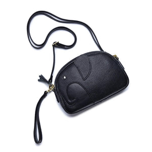 Elephant Small Shoulder Bag Girl Messenger Bag Female Cow Leather Handbags Cross