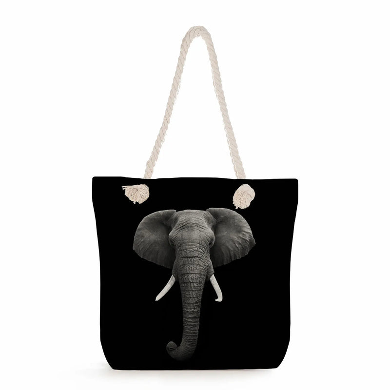 Elephant Tote Bags Animal Printing Handbags For Women Casual
