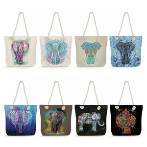 Elephant Tote Bags Classic Animal Printing Handbags For Women