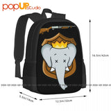 Elephant Trophy Hunter Fun Backpack Large Capacity Hot Shoe Bag Sports Bag