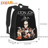 Elton John Rocket Man Hits Backpack Large Capacity Travel Bag