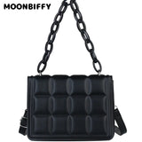 Plaid Shoulder Bag Handbag for Women Embossed Flap Crossbody Bag